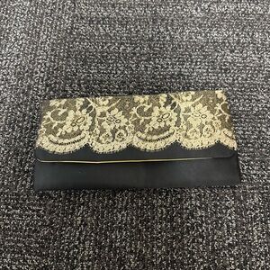 Elegant Ladies Evening Black and Gold Clutch Bag